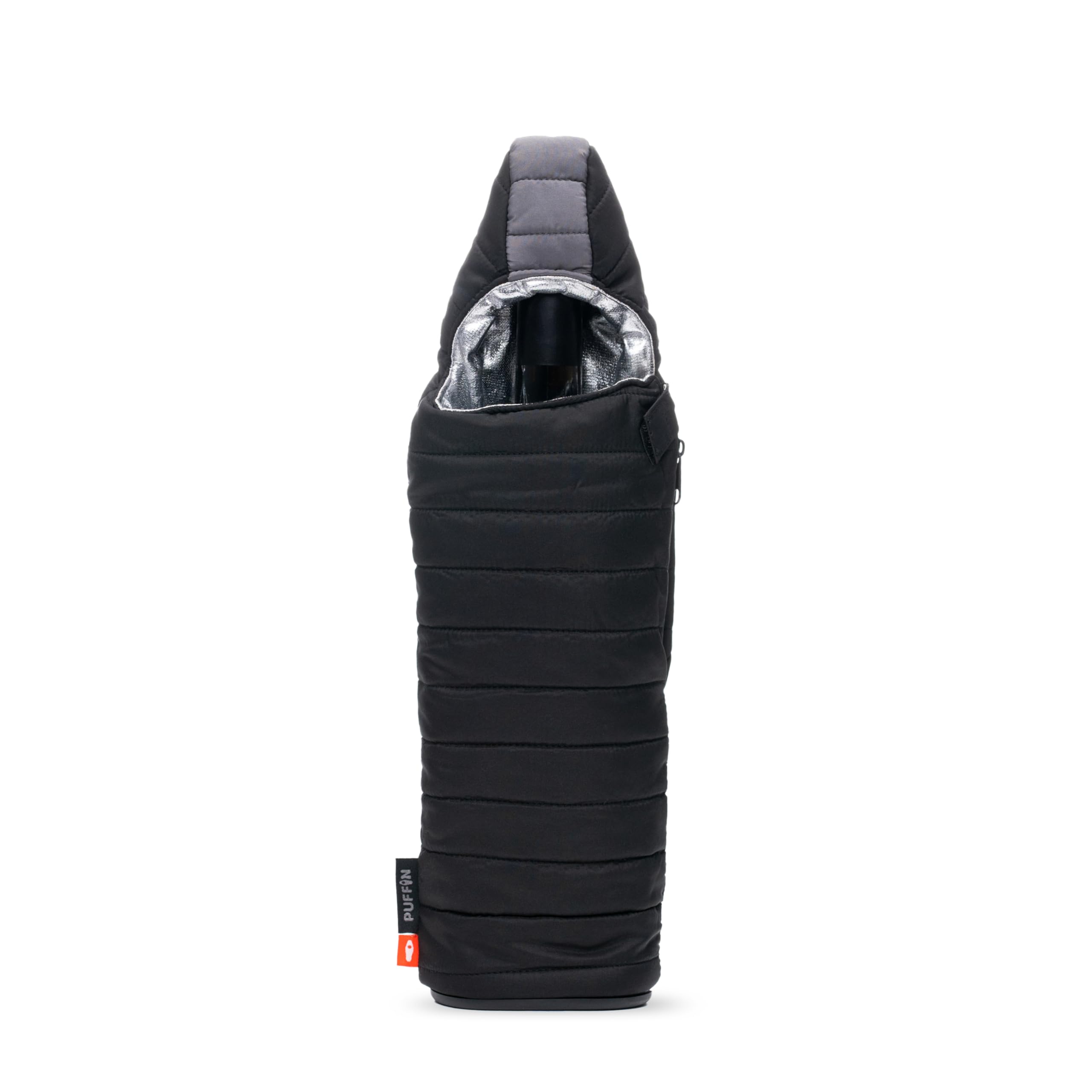 Puffin Caddy Wine Bag Insulated Wine Bottle Cooler, 750 ml - Black & Pewter