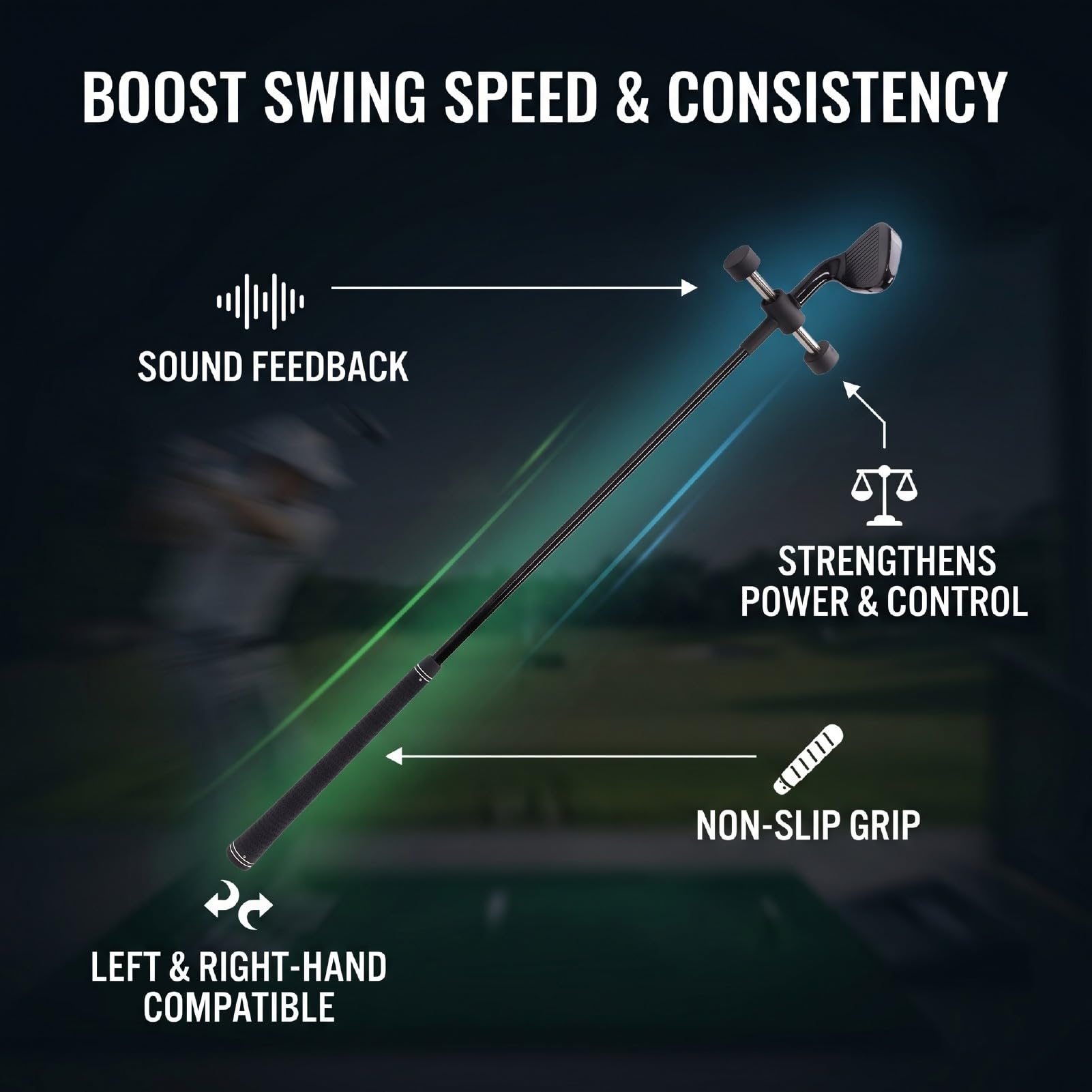 Fockety Entrenador de Velocidad de Swing de Golf, Palo de Ritmo para
