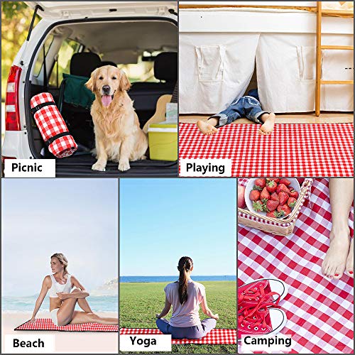 image for AOPEIER Outdoor Picnic Blankets 3 Layers for Water-Resistant Handy Mat