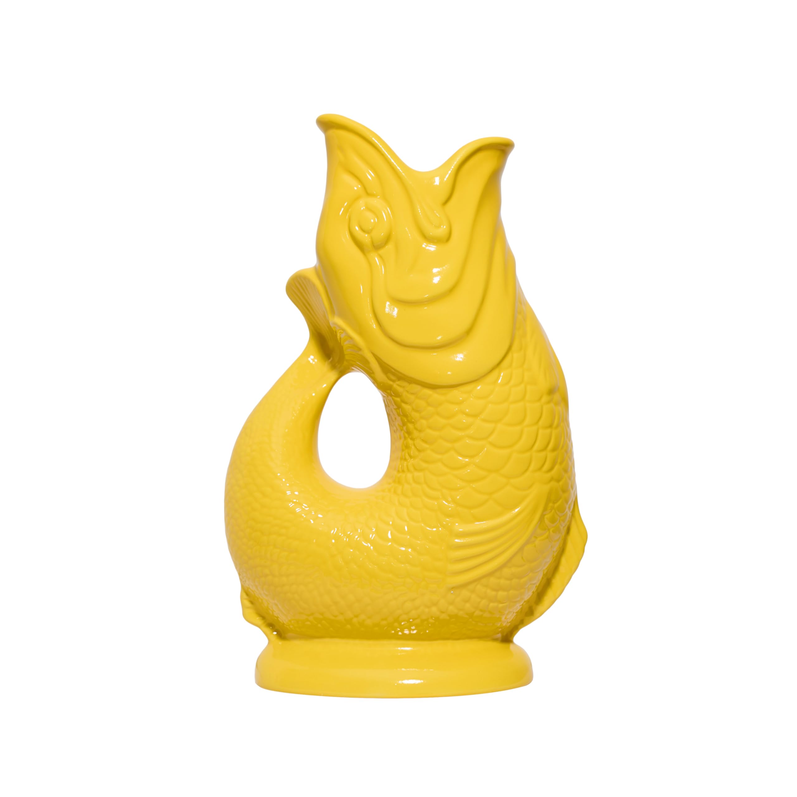 The Original Gluggle Jug - Glug Jug Sunsun XL, 28cm 1.4L - Gug Glug Fish Shaped Jug - Decorative Glugging Water, Cocktail, Wine & Gin Pitcher, Decanter or Vase - Hand Made in Britain