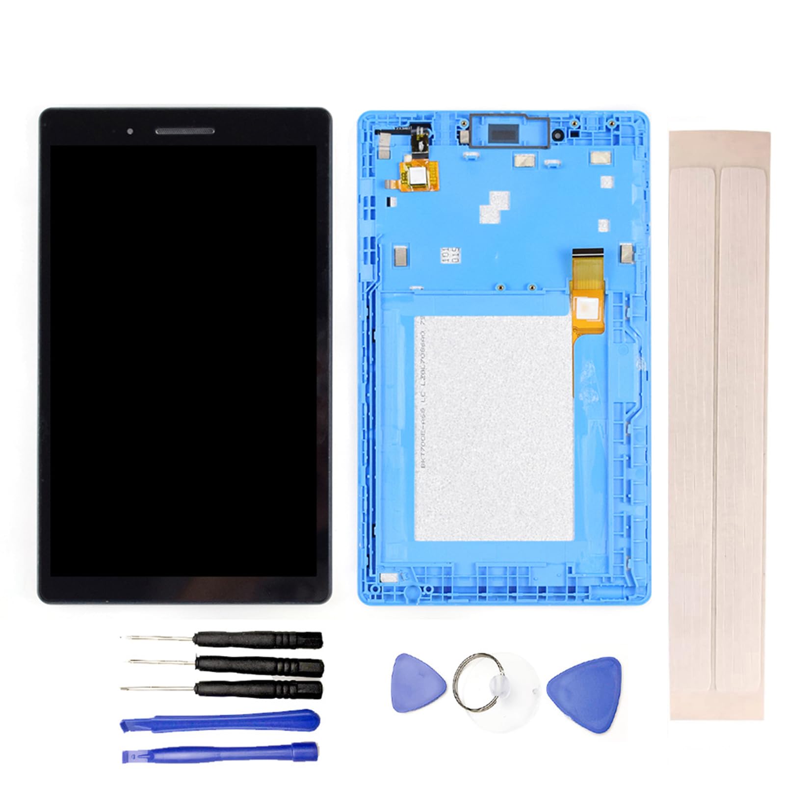 JayTong LCD Display & Replacement Touch Screen Digitizer Assembly with Free Tools for Leno-vo Tab 3 7.0 710 Essential tab3 710 TB3-710L TB3-710I TB3-710F Black with Frame