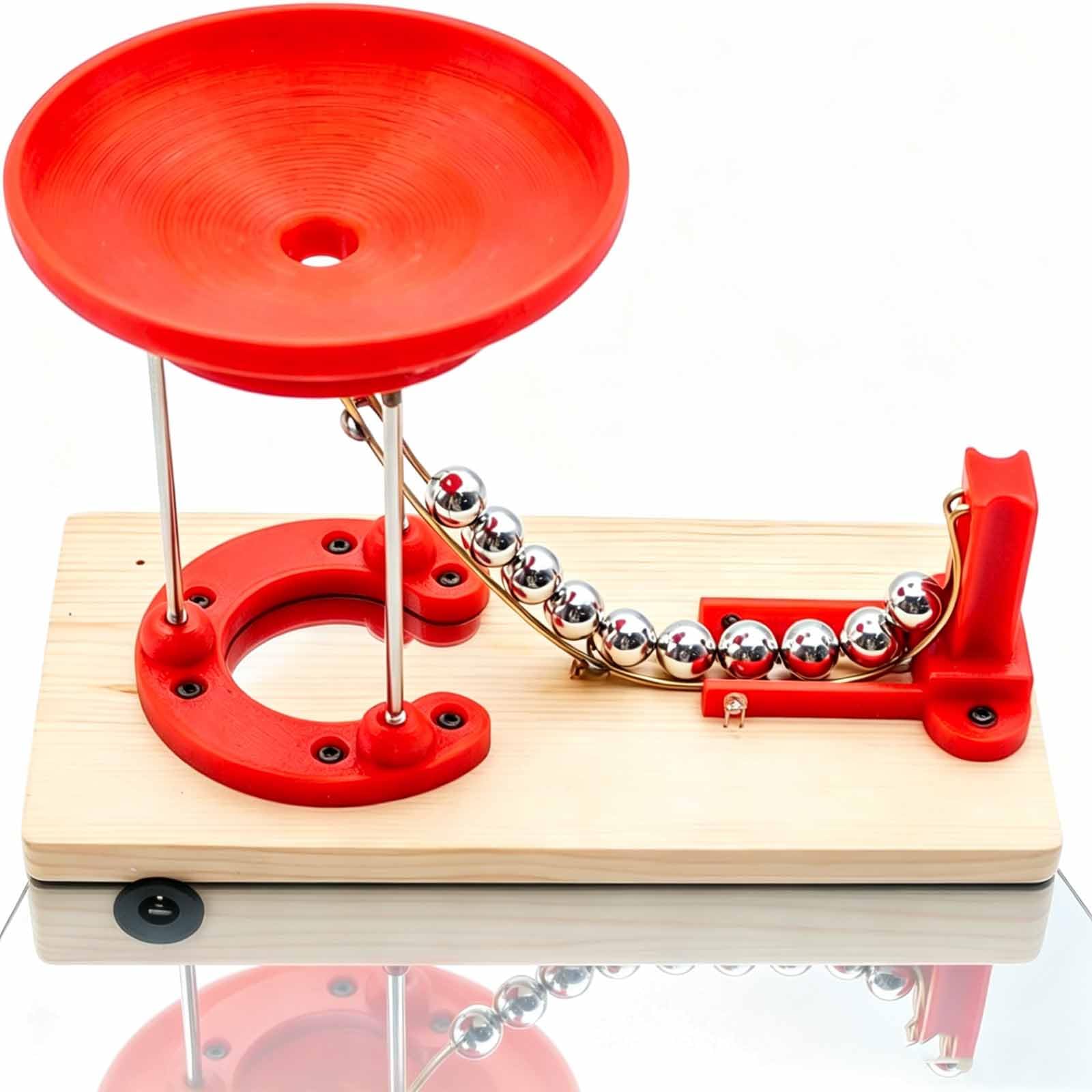 MRJYK Diy Perpetual Motion Machine Model, Electromagnetic Perpetual Motion Model, 5.5-2.1mm Power Connector, Scientific Teaching Model For Lab & Classroom