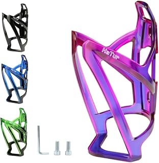Universal Bike Water Bottle Cage, Lightweight Bike Bottle Holder with Screws, Durable Cycling Drink Cup Holder for MTB, Road Bikes, Bicycle (Blue Purple)