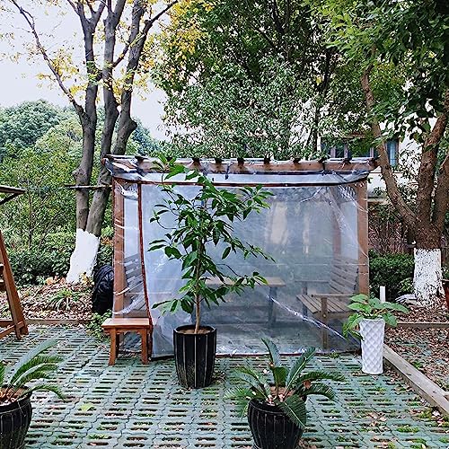 Lona de PVC Transparente con Ojales Cubierta de Vinilo Impermeable Exterior 3