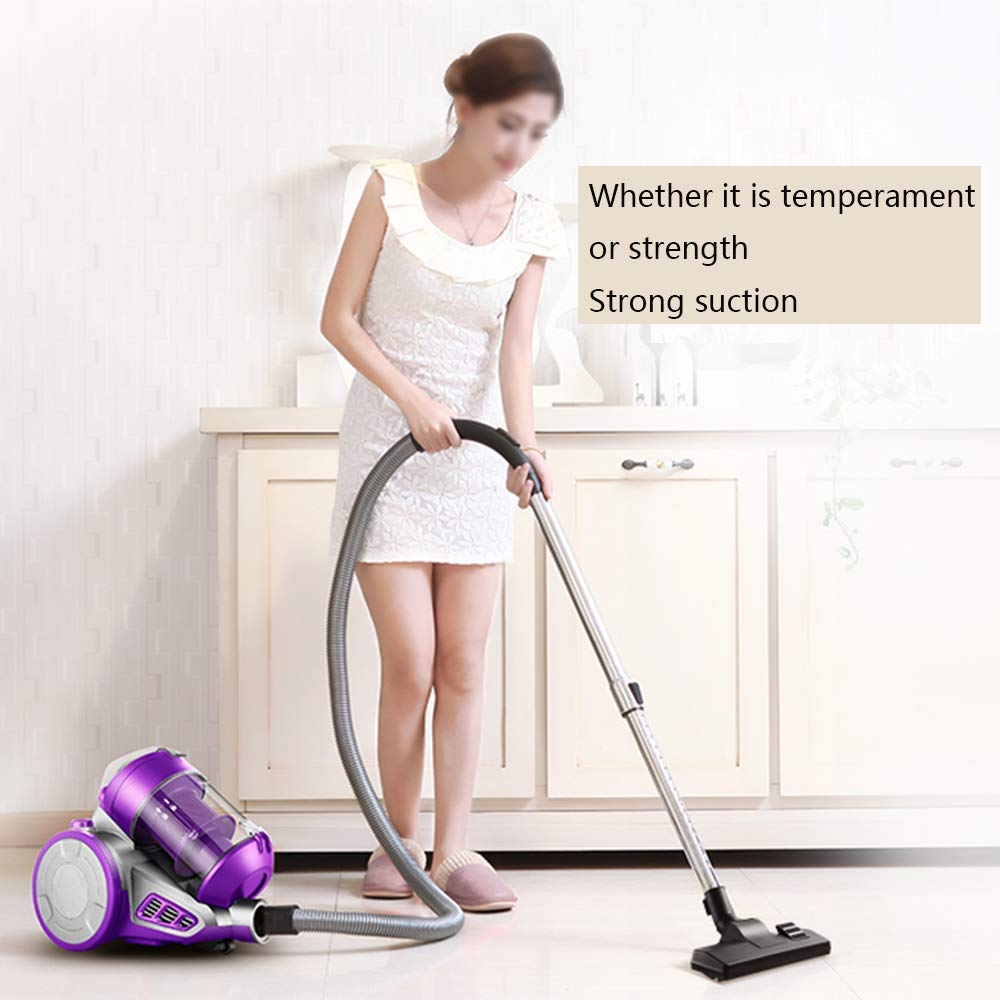Aspirapolvere, Aspirapolvere Senza Sacco 1400 W, Pulitore Ciclonico per Tutti I Pavimenti Doppia Filtrazione, Cavo Lungo 5 M con Tubo Flessibile, Include