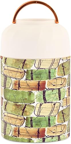 Miniatura 7 de Termo - Maletas vintage, de acero inoxidable de 17 onzas, con aislamiento al vacío, para sopa, con cuchara plegable, para escuela, oficina, al aire