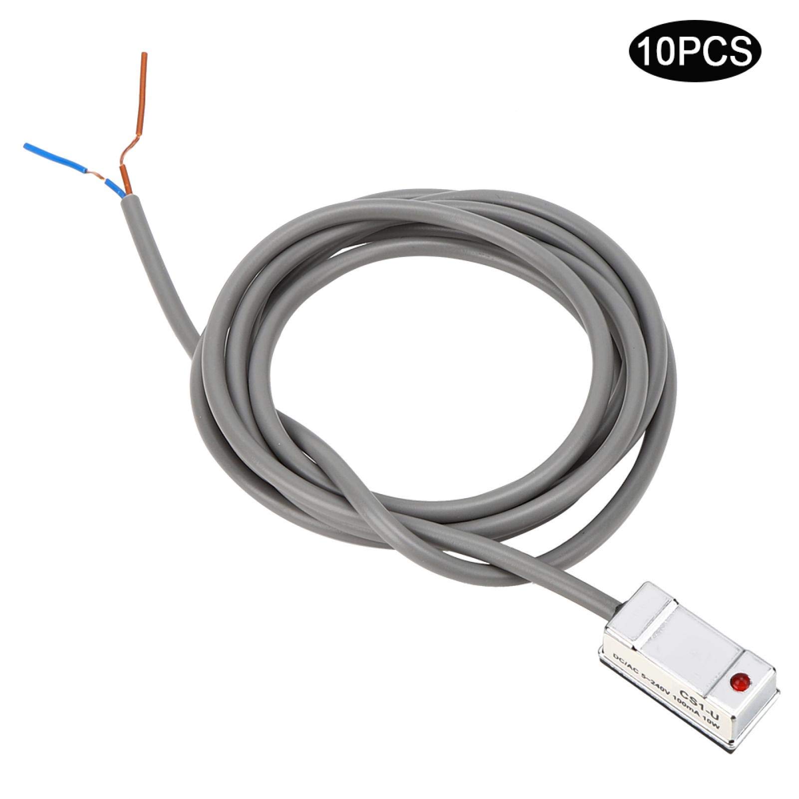 Interrupteur magnétique, 10 pièces Interrupteur magnétique CS1-U 10W Cylindre pneumatique Reed on Off pour SI.SU.SC.JSI.MI.MA50-63