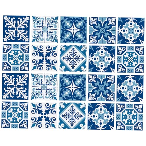 BESPORTBLE 10 pièces Stickers Carrelage Mural PVC Imperméables et Anti-huile Autocollants Décoratifs pour Cuisine Salle de Bain Décalcomanies Tuiles...