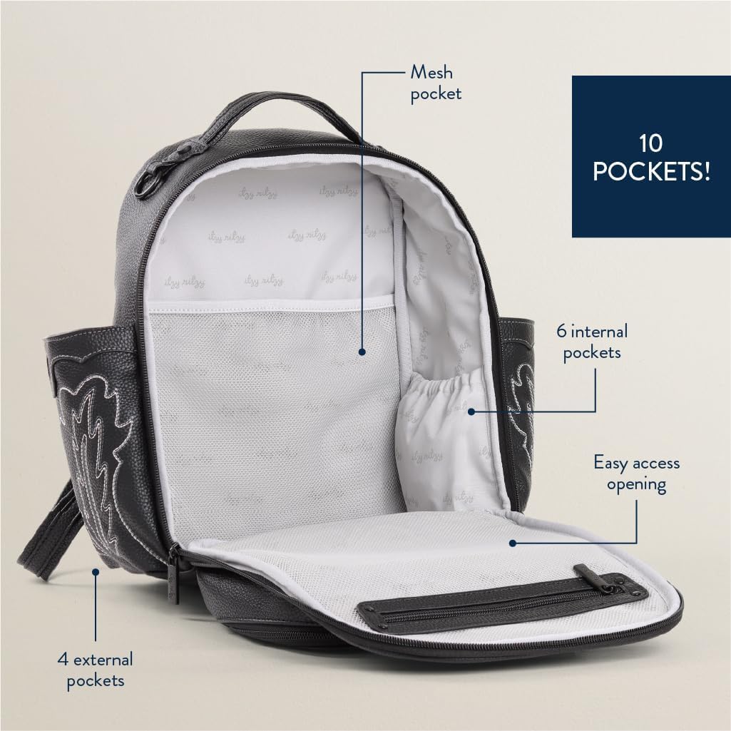 Itzy Ritzy Torba na pieluchy Mini Plus, czarna, Czarny