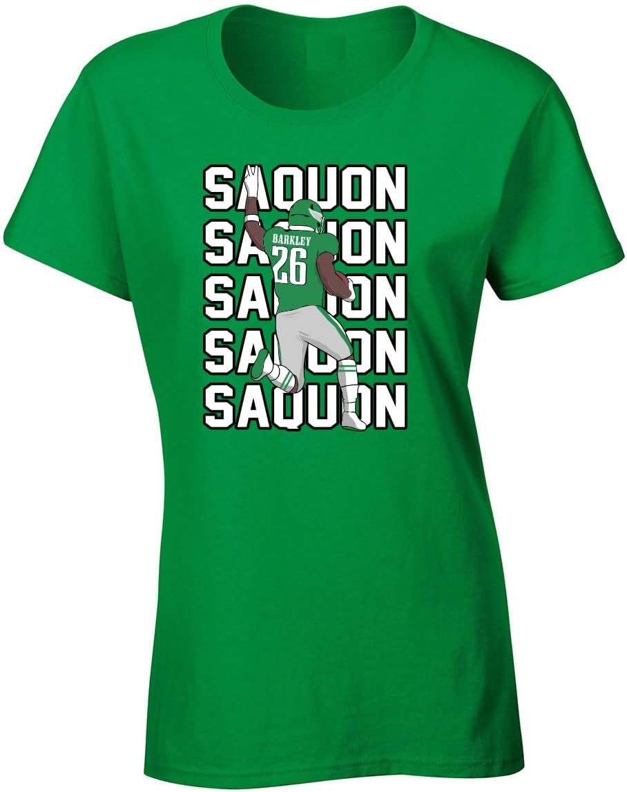 Green Philadelphia Saquon Barkley Text Pic Womens T-Shirt