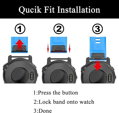 Miniatura 5 de Correa de silicona compatible con Garmin Fenix 5X Watch Band de 1.024 in de fácil instalación para Garmin Fenix 5X PlusFenix 6XFenix 6X ProFenix