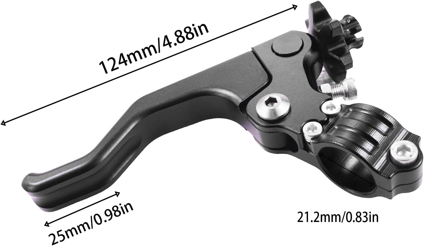 Motorcycle Short Stunt Clutch Lever 22mm 7/8" Compatible with CRF YZF YZ RMZ DRZ KX KLX EXC 250 450 CFR250R CFR450R CFR450X (Black)