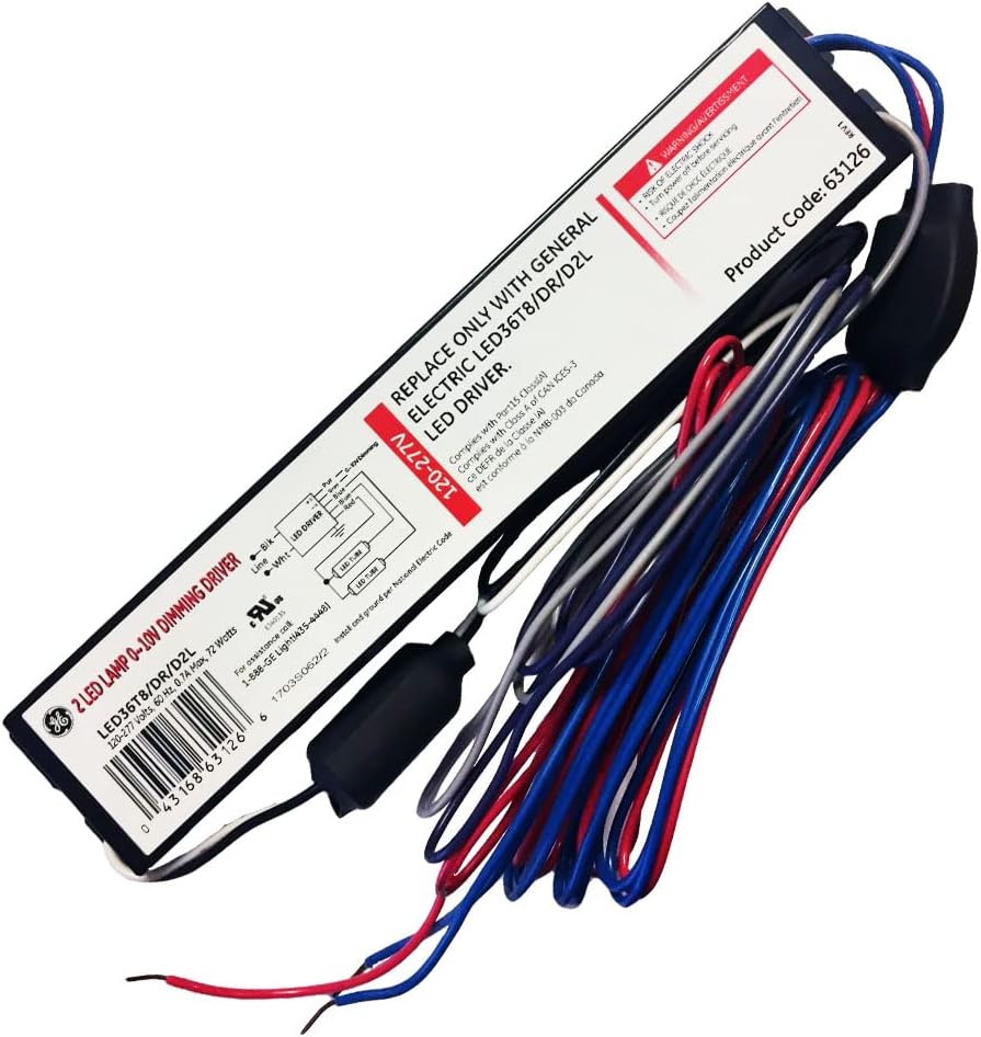 Replacement for GE LED36T8/DR/D2L (63126), 75 Watt, LED Tube Driver (2 Pack)