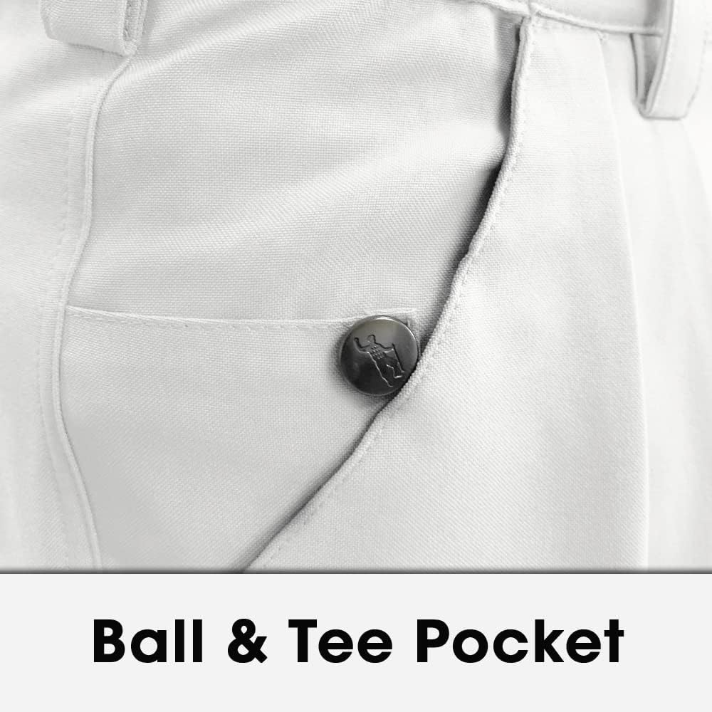 Golf Knickers White Microfiber (Plus Fours) for Men