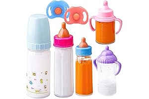 Disappearing Milk Doll Bottles for Realistic Feeding Fun