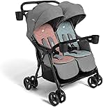 Joie Rosemary Side-by-Side Double Stroller – Lightweight, Compact, and Comfortable Side-by-Side Stroller for Twins or Siblings