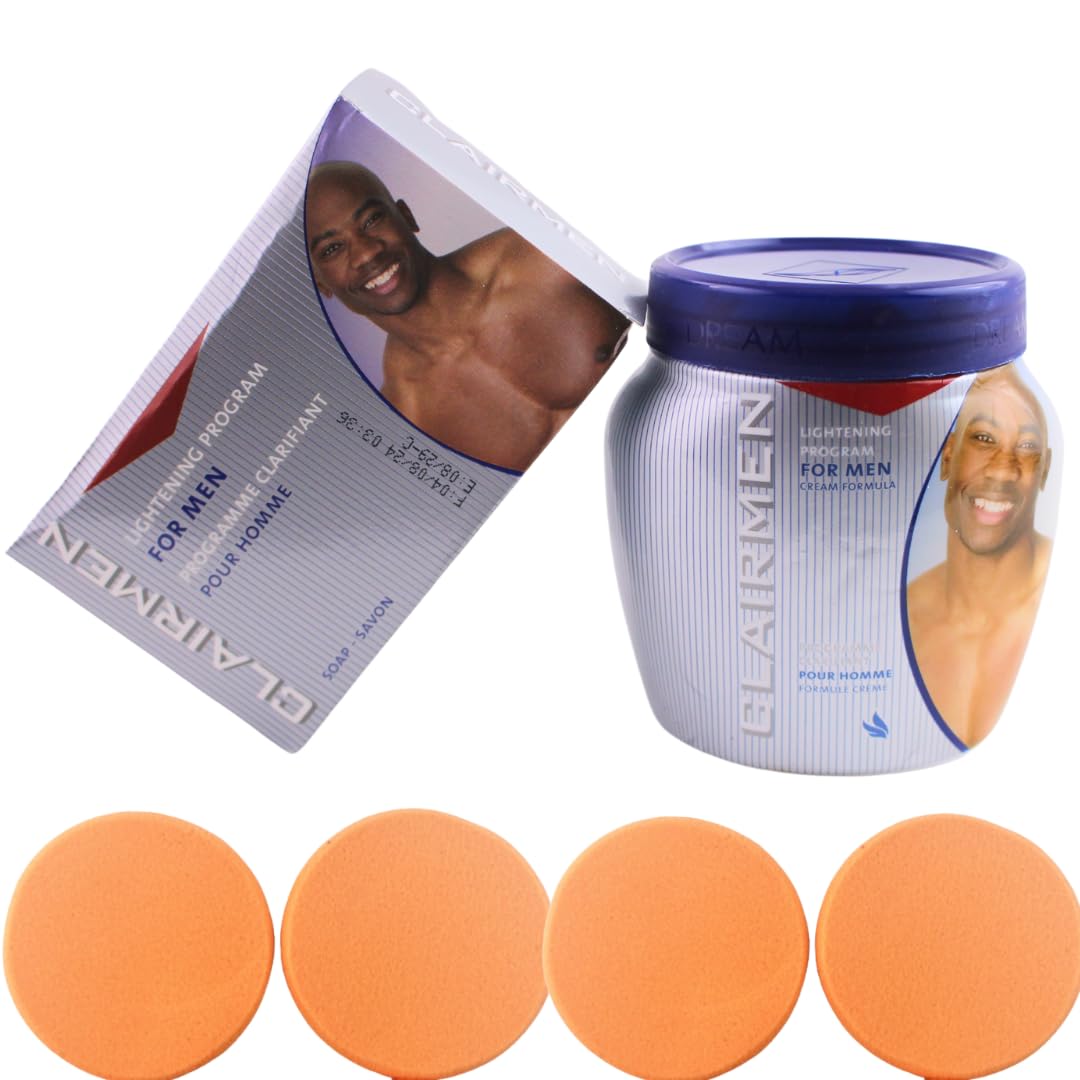 Clairmen Moisturizing Jar Cream 300ml and Soap 180g with 4 Exfoliating, cleansing Pads