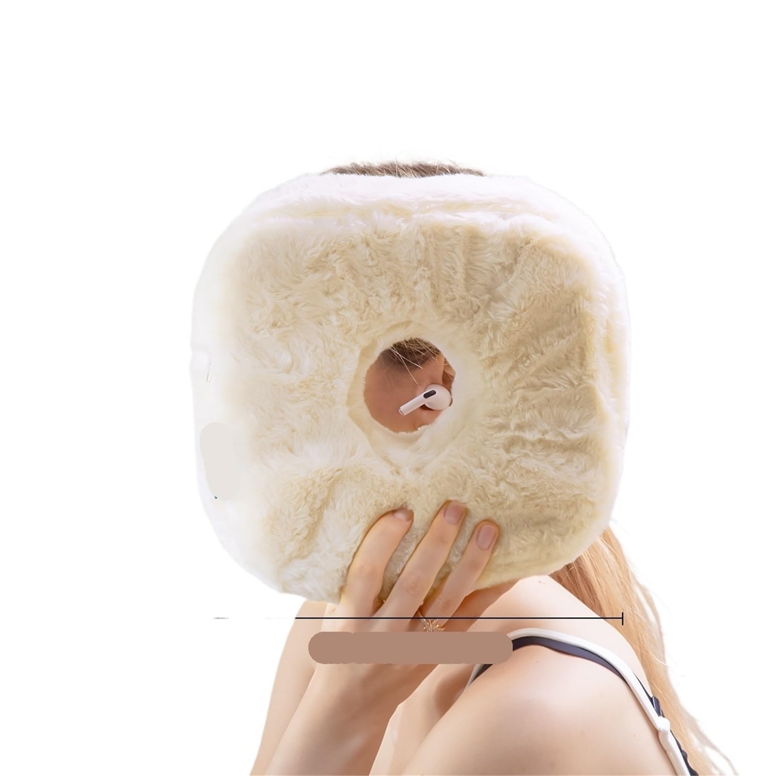 LuoAXINN Piercing Pillow 1pc Ear Pillow - Square & Round for Side Sleepers, Relief for Piercings, Soft Ear-Friendly Cushion(Beige Square)