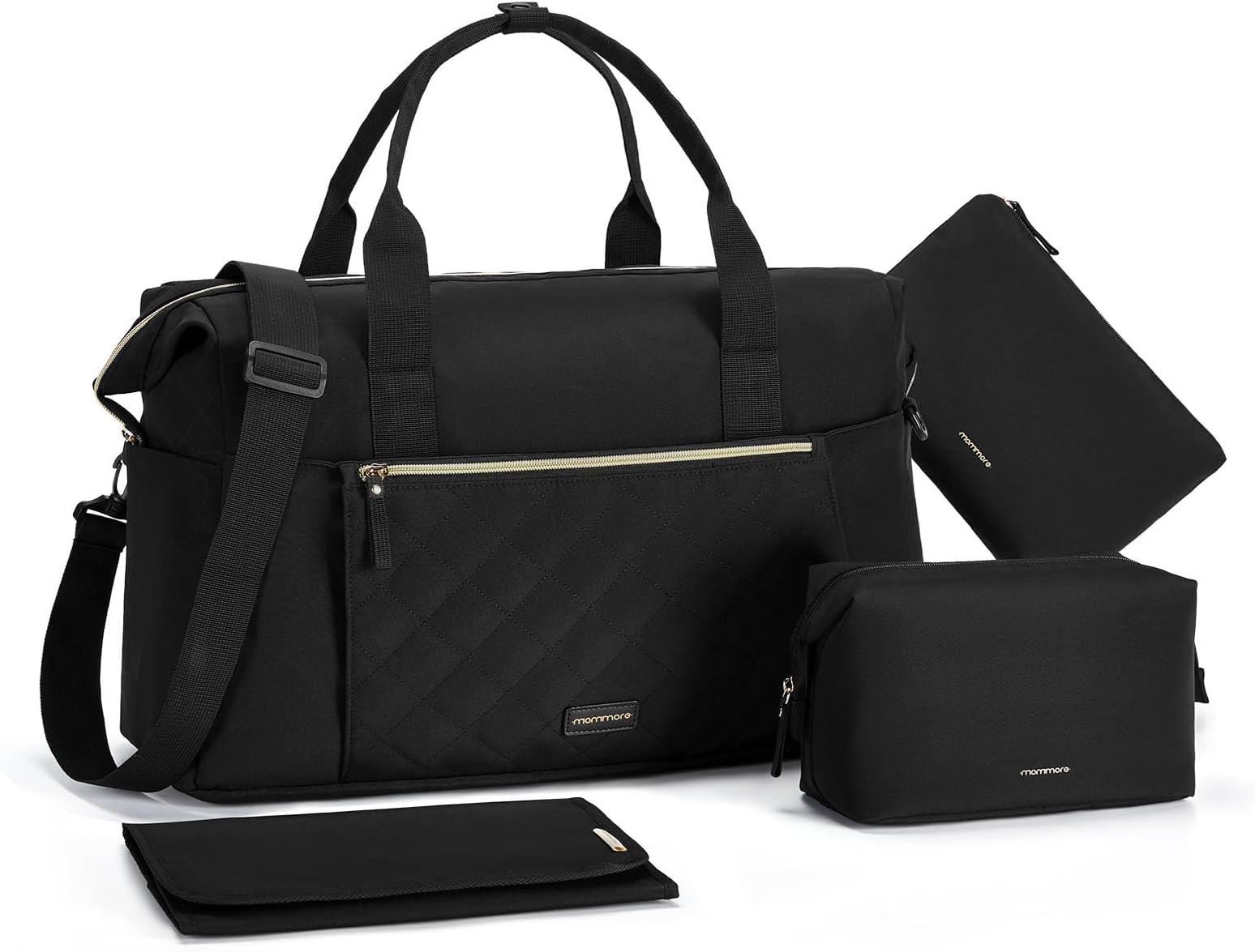 mommore Diaper Bag Tote Mommy Bag for Hospital Large Capacity Maternity Bag Water-Resistant Diaper Bag With Changing Pad