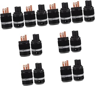 UKCOCO 8 Conjuntos De Adaptador De Alimentação De Cabeça De Cobre Plugue De Alimentação De Acessórios Eua Plugue De Alimentação Plugue Iec Plugue De Conector De Alimentação De Grau