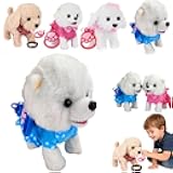 2026 Upgrade Hopping Dog Realistic Robot Puppy,Interactive Electronic Plush Puppy Toy with Realistic Touch Sensing,Voice Mimic,Lifelike Sounds,Tongue & Licking Motion,Christmas Toy Gift for Girls Boys