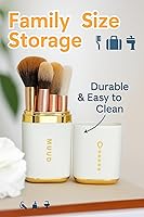 Vista 1 de Estuche para cepillos de dientes de viaje y soporte para kit dental, organizador compacto para cepillos de dientes, pasta de dientes, maquinillas