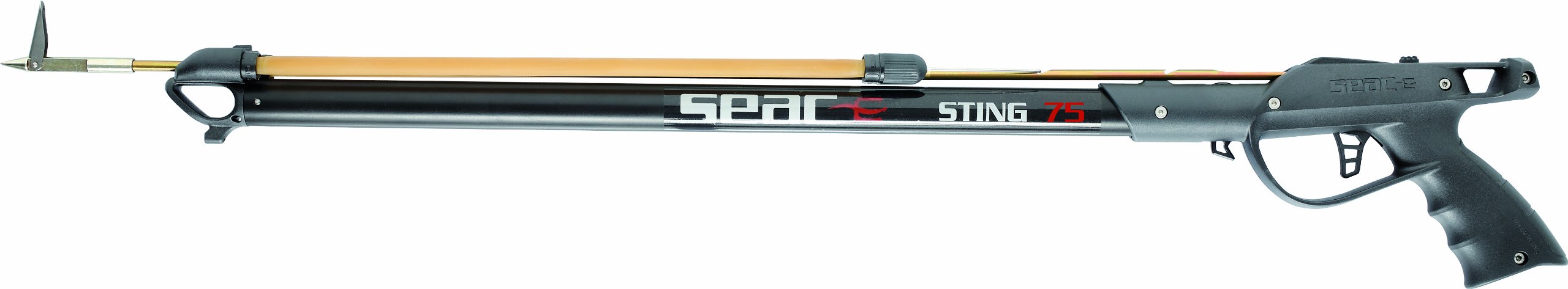 SEAC Sting, Fucile Subacqueo Arbalete da Pesca con Testata, Nero, 75 cm & Killer, Fiocina a 3 Punte Leggere in Acciaio ad Alta Resistenza Unisex Adulto, Rosso, Standard
