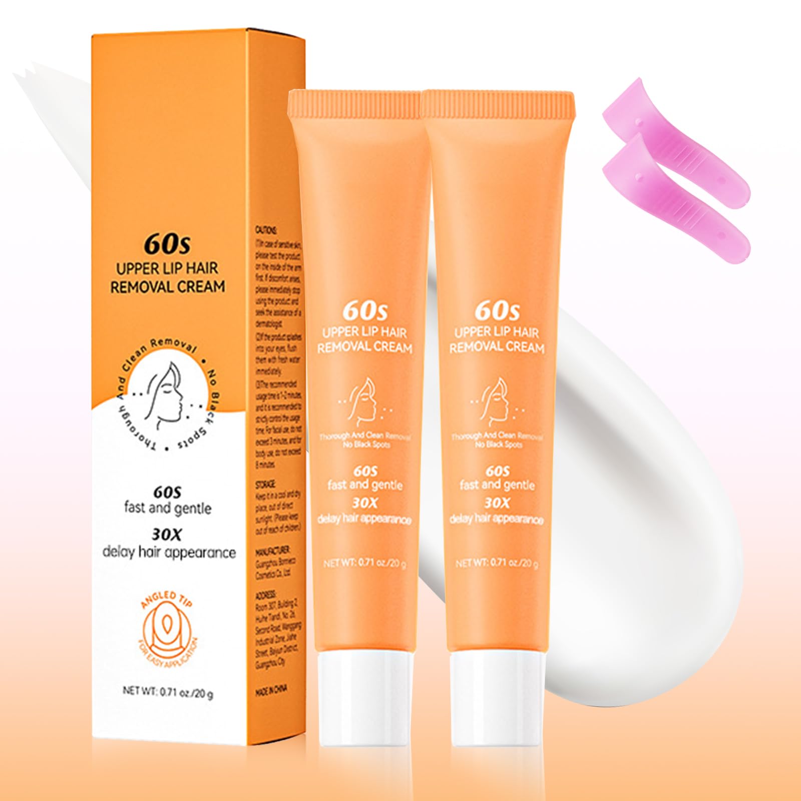 Barebliss Facial Hair Removal Cream, Upper Lip Hair Remover Cream (2)