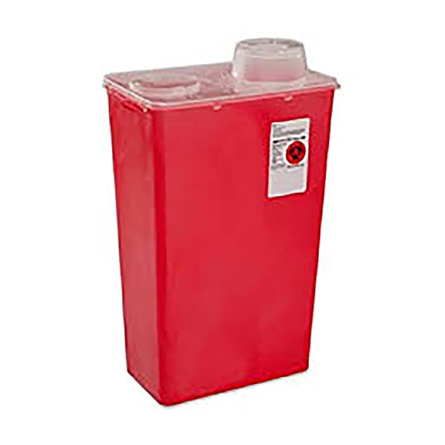 Cardinal Health™ Monoject™ Biohazardous Sharps Container, Chimney Top, Red, 14 Quart, Case of 10