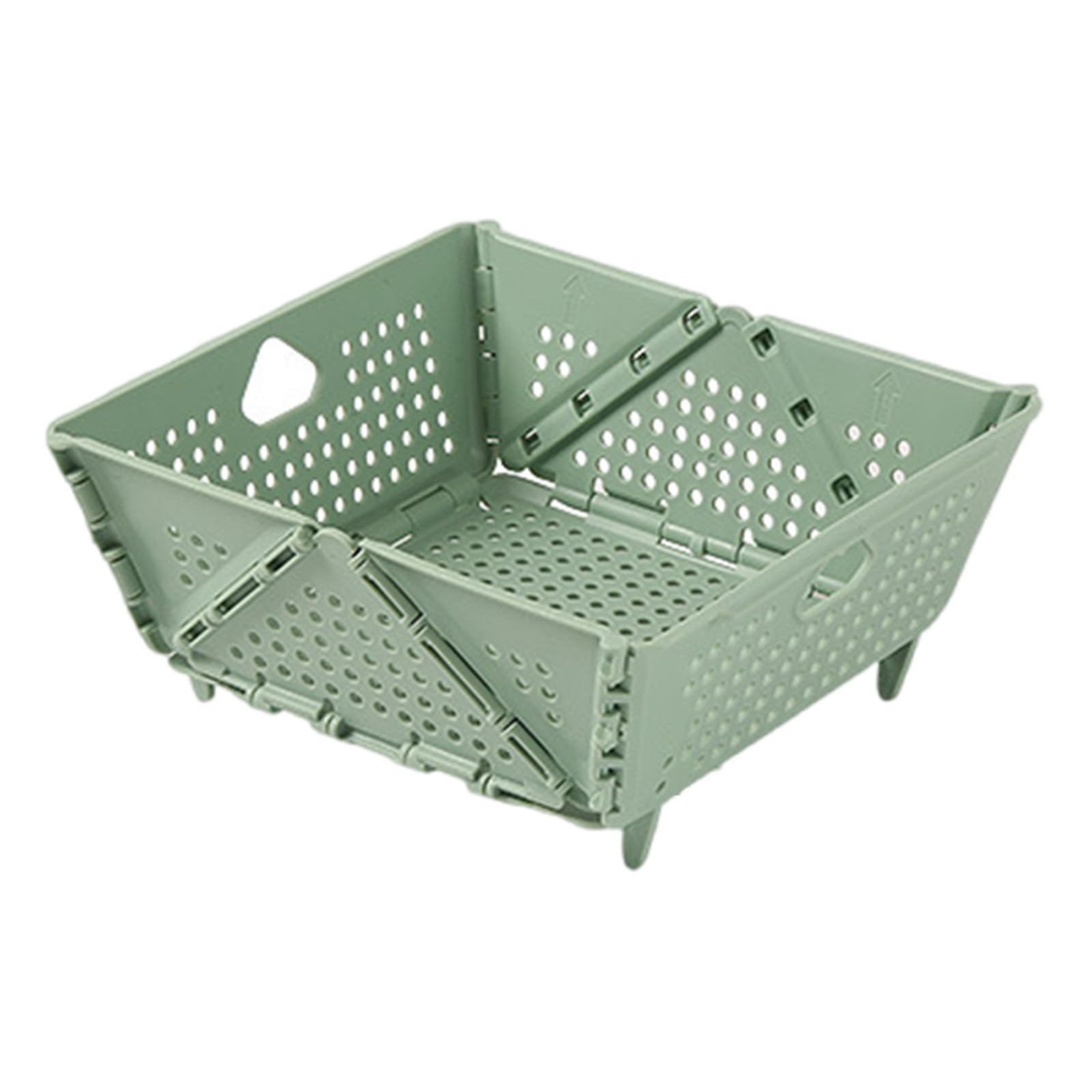 Tsophreniq Dishwasher Safe Foldable Strainer Foldable Storage Basket for Food Cleaning Vegetables Fruits Kitchen Use Stackable Vegetable Drainer