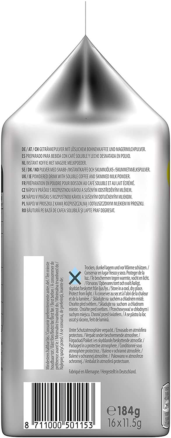 Tassimo Jacobs Café Au Lait (10 Stück, insgesamt 160 Kapseln, 160 Portionen)