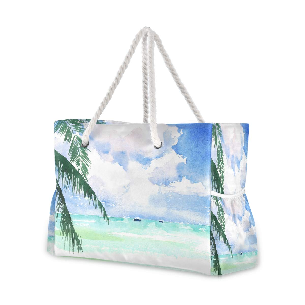 senya Large Beach Shoulder Bags Canvas Tote Water Resistant for Gym Travel Daily