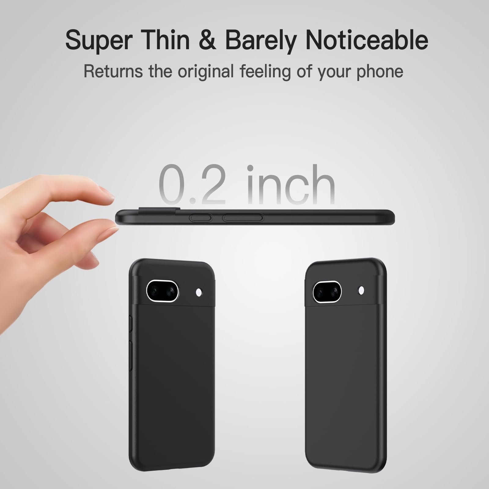 WFTE Coque Pour Google Pixel 8a Housse Etui En Mate TPU