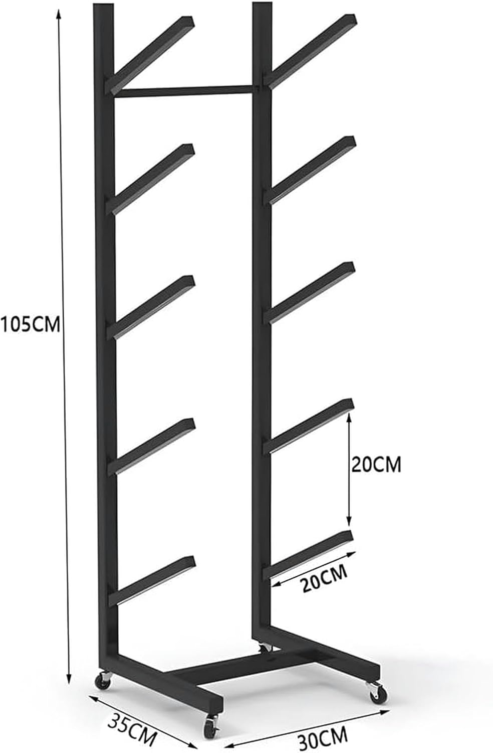 5/6/7 Tier Floor-Standing Snowboard Rack, Basketball/Football Storage Rack, Sample Board Display Rack, for Surfboard, Wakeboard, Snowboard