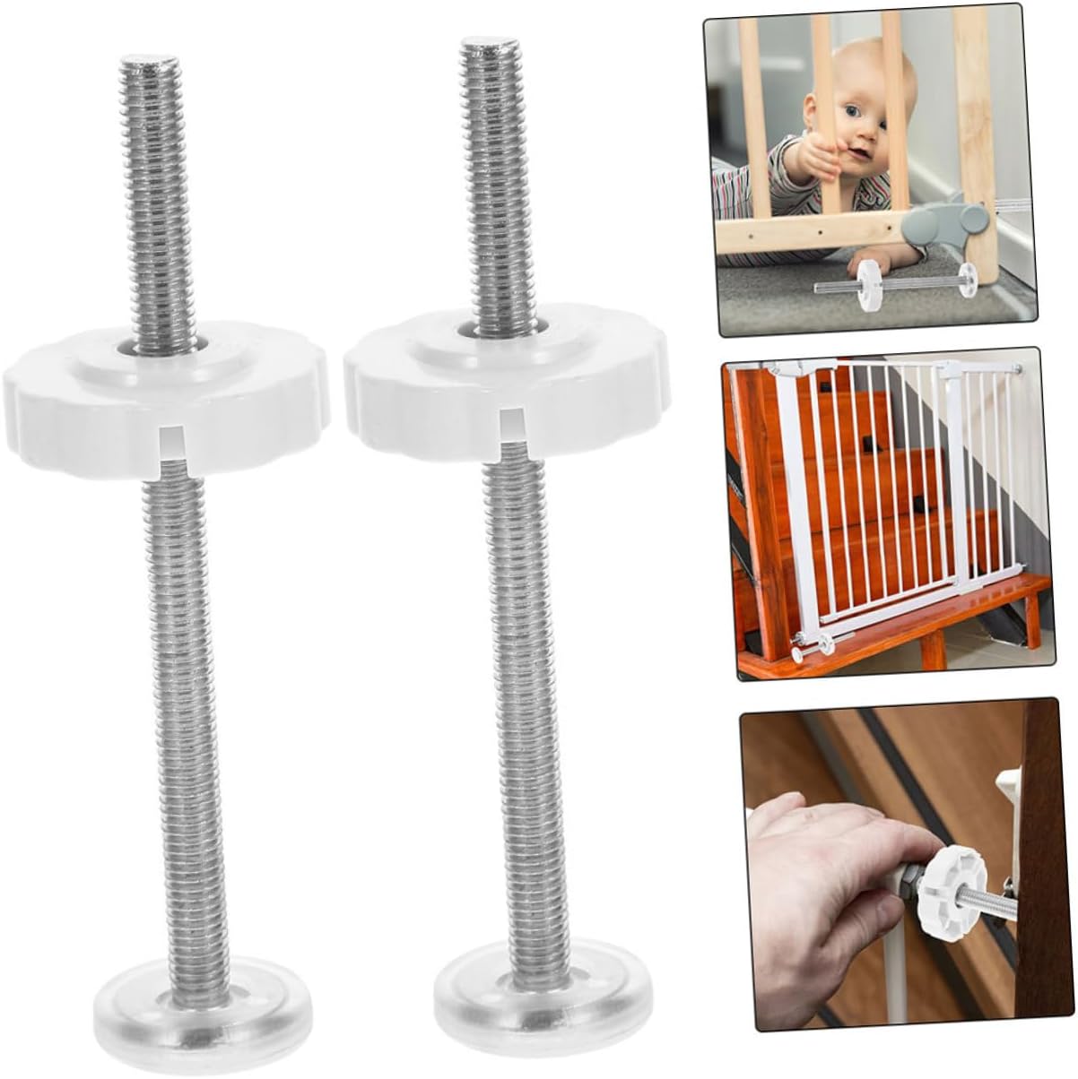 Totority 30pcs Gate Replacement Spindle Rods for Pet Gates Threaded Mounting Hardware Easy Installation for Safety Compatible Pressure