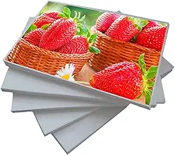 Papel Fotográfico A4 135g Glossy Branco Brilhante Resistente àÁgua / 500 folhas
