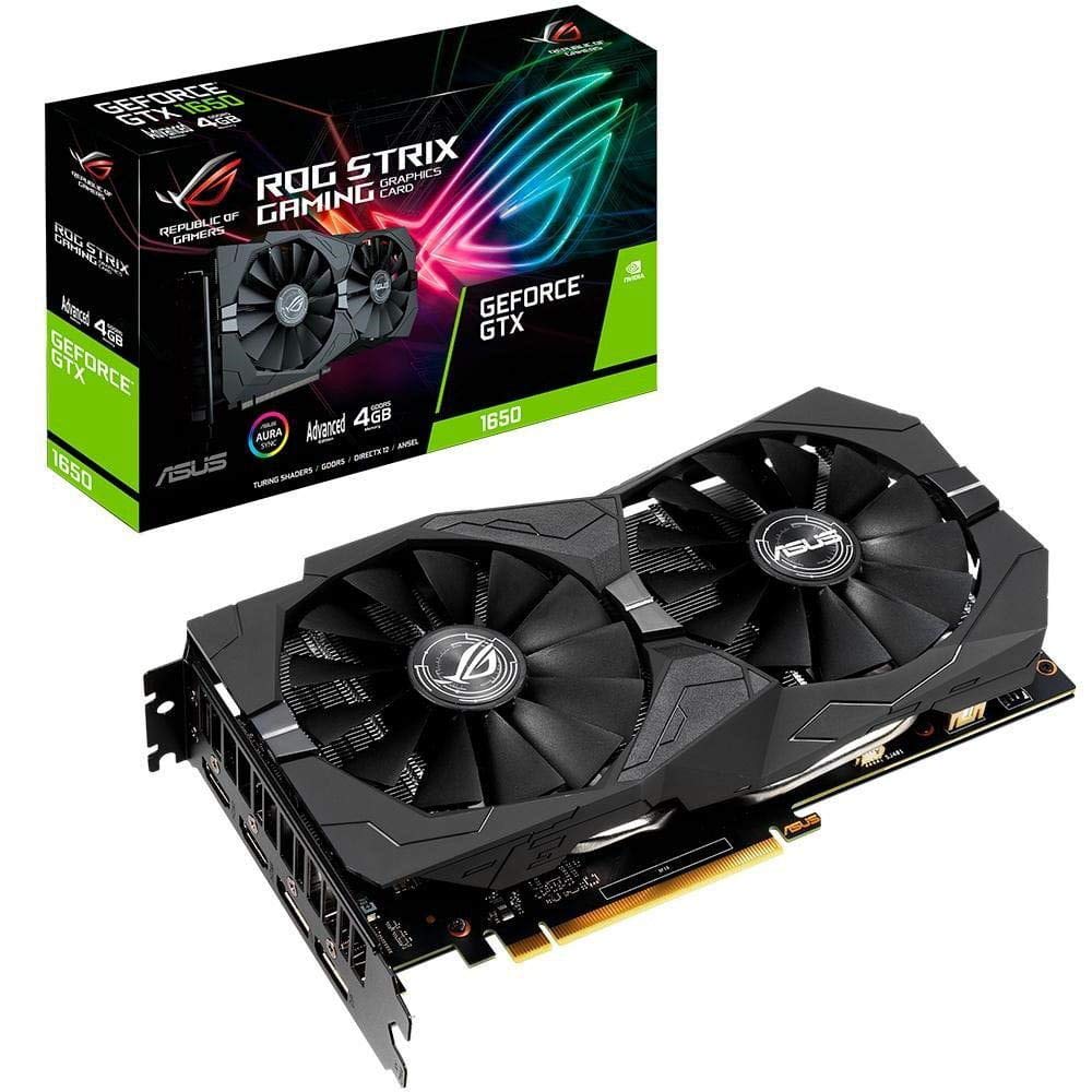 ASUS ROG STRIX NVIDIA GeForce GTX 1650 4G Gaming karta graficzna (PCIe 3.0, 4 GB pamięci DDR5, HDMI, DVI, Displayport)