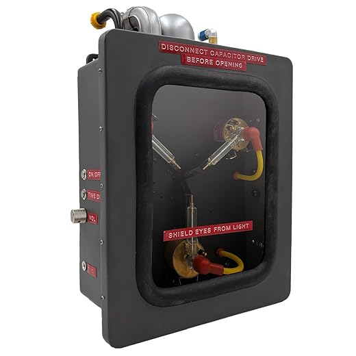 Factory Entertainment Back to the Future Flux Capacitor Prop Replica, Movie-Prop-Replica, Collectible, Adult, Includes Numbered Plaque, Prop Story Booklet and Remote Control