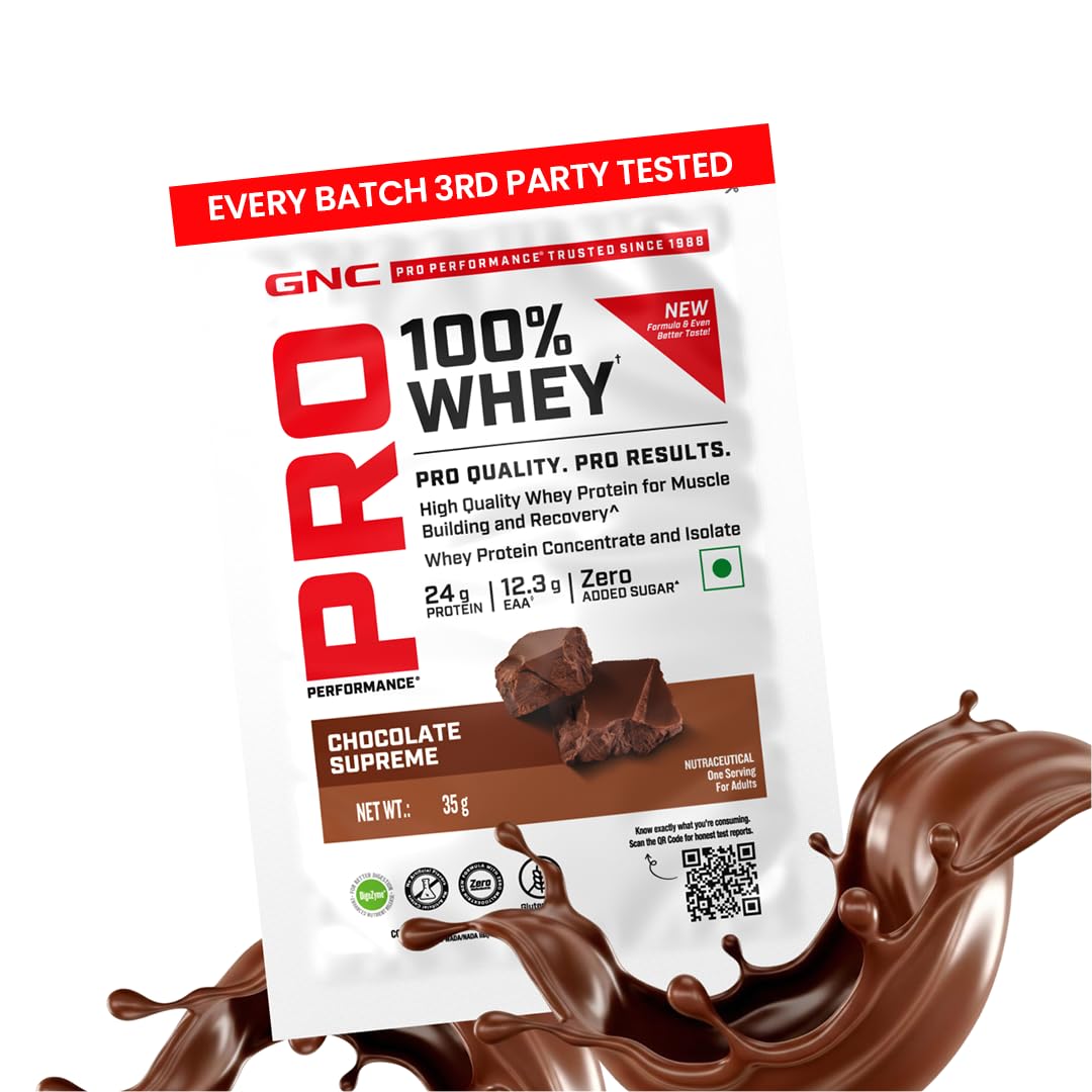 GNC Pro Performance 100% Whey Protein | New Formulation | 24g Protein, 5.7g BCAAs, 12.3g EAAs | Added DigeZyme® | Whey Isolate & Concentrate Blend, Low Carb (4.51g), No Added Sugar | Chocolate Fudge, 4kg — Amazon image 23