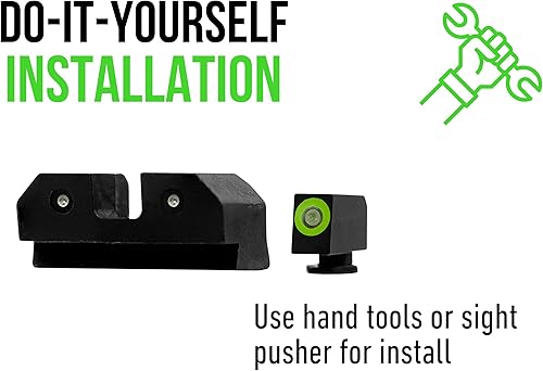 Miniatura 6 de XS SIGHTS R3D Tritium Night Sight para Glocks Gen 1-5 y Tauro, tritio delantero y trasero que brilla en la oscuridad para aplicaciones tácticas