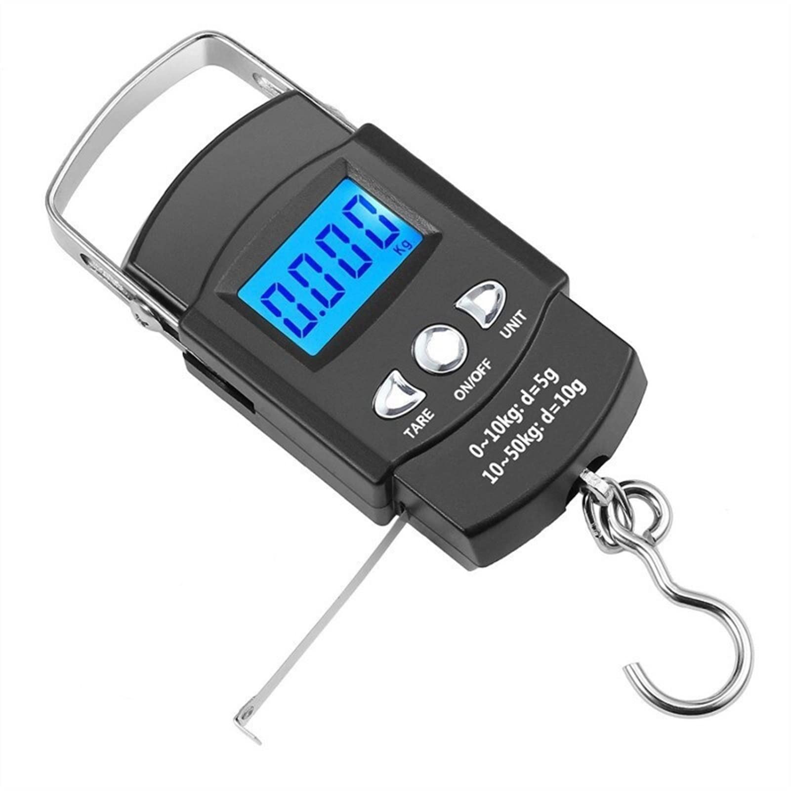 Cyfrowa elektroniczna waga kuchenna Waga wielofunkcyjna, Waga do bagażu 50 kg, Waga wędkarska z miarką, Waga, Waga do bagażu, Waga hakowa, Waga dźwigowa, Wędkarstwo (rozmiar: jeden rozmiar)