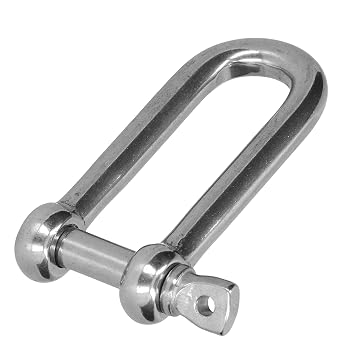 D Ring Shackles,D Shackle with Screw Lock,Rigging Shackle,304 Stainless Steel Straight Anchor Screw Pin(M12)