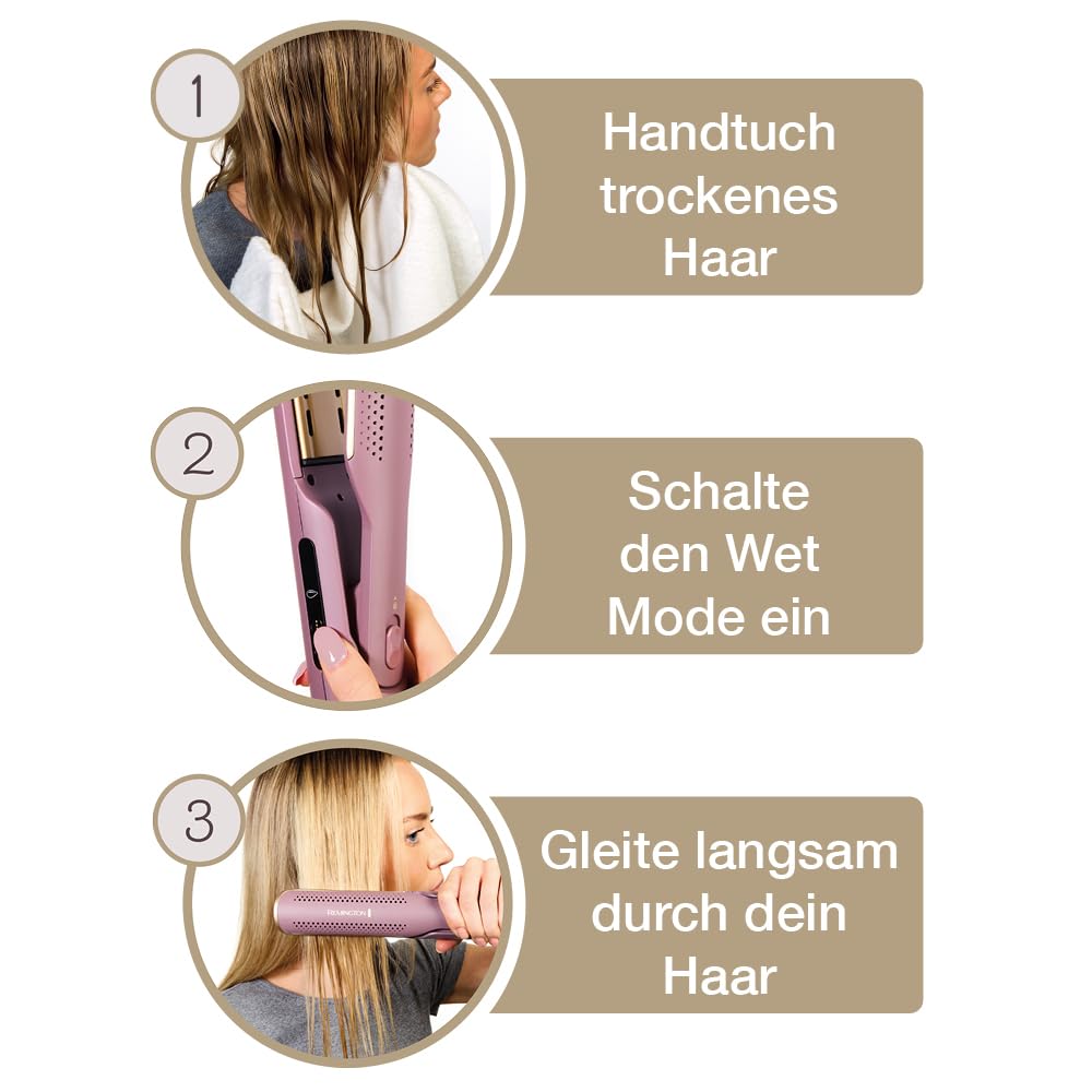 Remington AIRvive™ Airstyler AS8930 2-in-1 Glätteisen Ionic Air-Technologie Anti-Frizz LED-Display