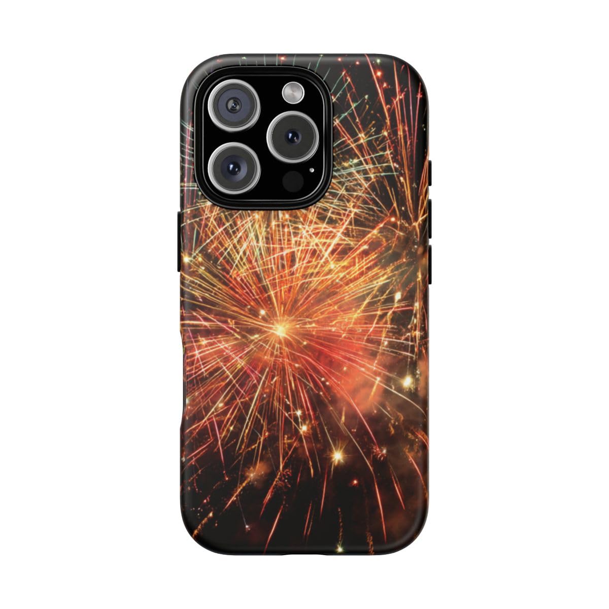 Coque iPhone 16 Pro explosion feux d'artifice colorés rigide mate - 5