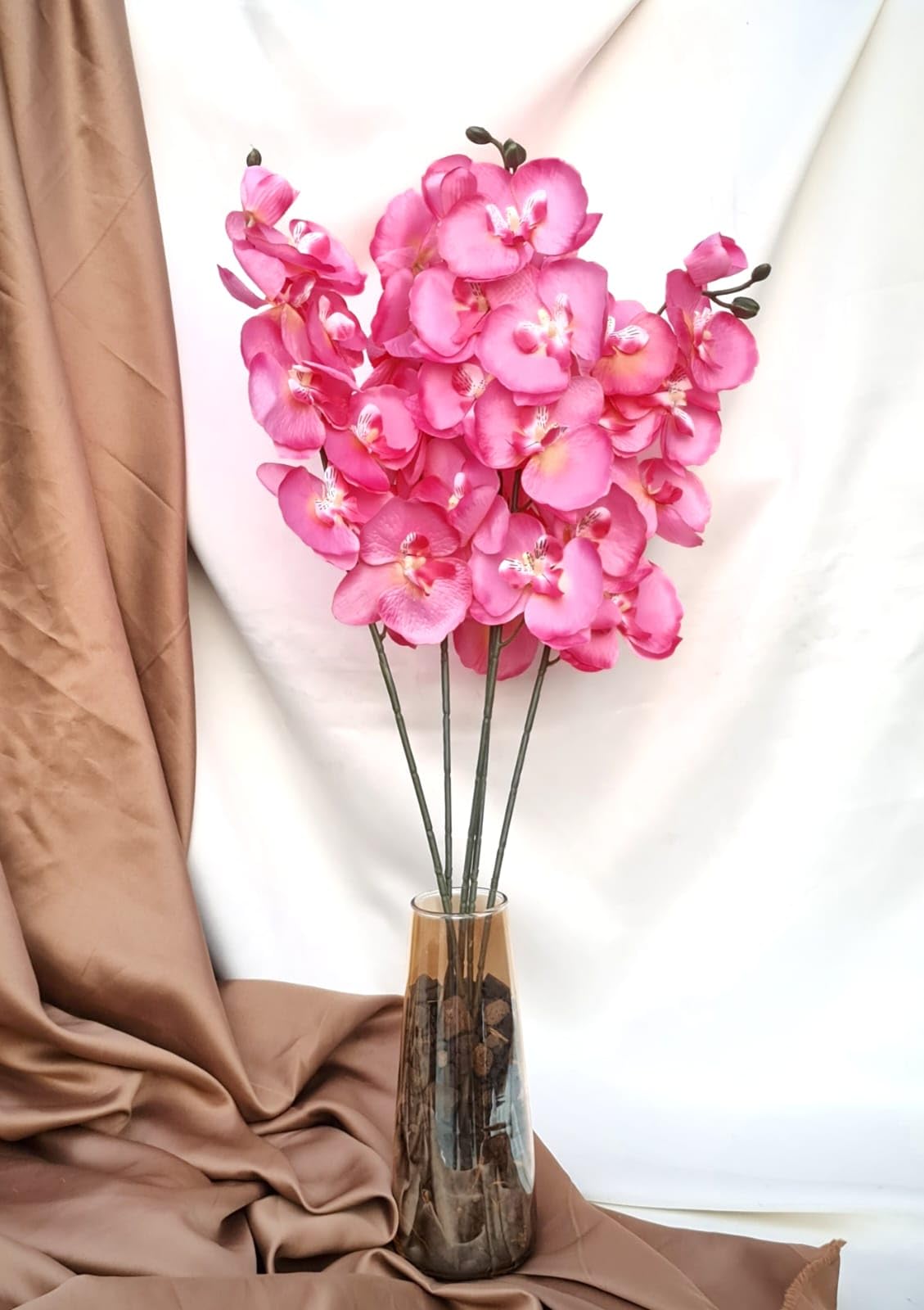 SATYAM KRAFT 3 Pcs Artificial Gladiolus Mix Orchid Flower for Deepawali, Gifting, Home, Bedroom, Garden, Balcony, Office Corner, Diwali, Living Room Decoration(Pink) (Without Vase) (B0924P1JLN) Amazon Price History, Amazon Price Tracker