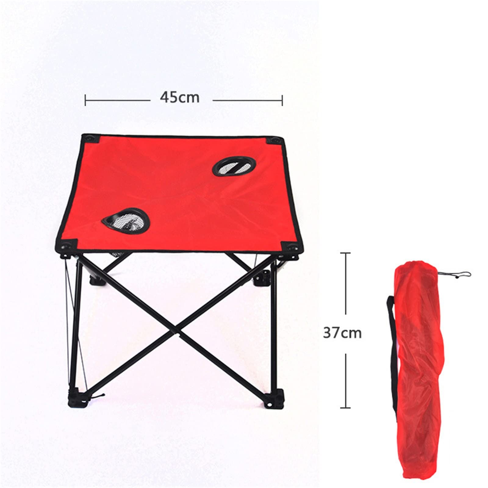 Table pliante Table pliante Table de plage en toile imperméable pour l'extérieur avec 2 porte-gobelets et sacs pour le camping Table de camping portable Tables de pique-nique pliantes pour les barbe