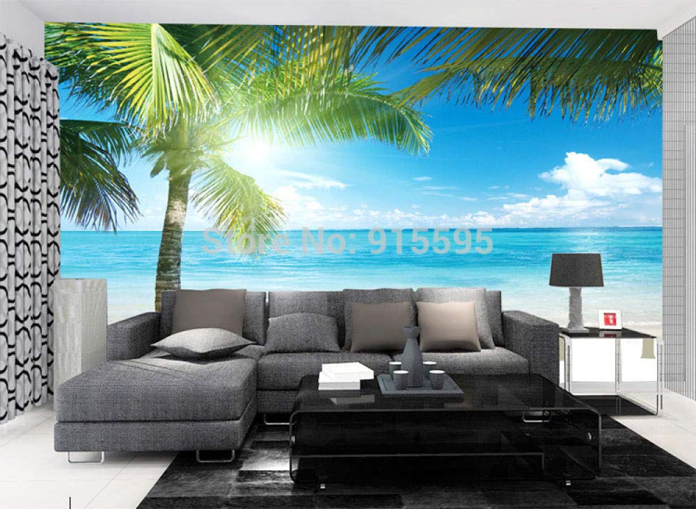 Papier peint mural personnalisé haut de gamme motif plage 430x300 cm