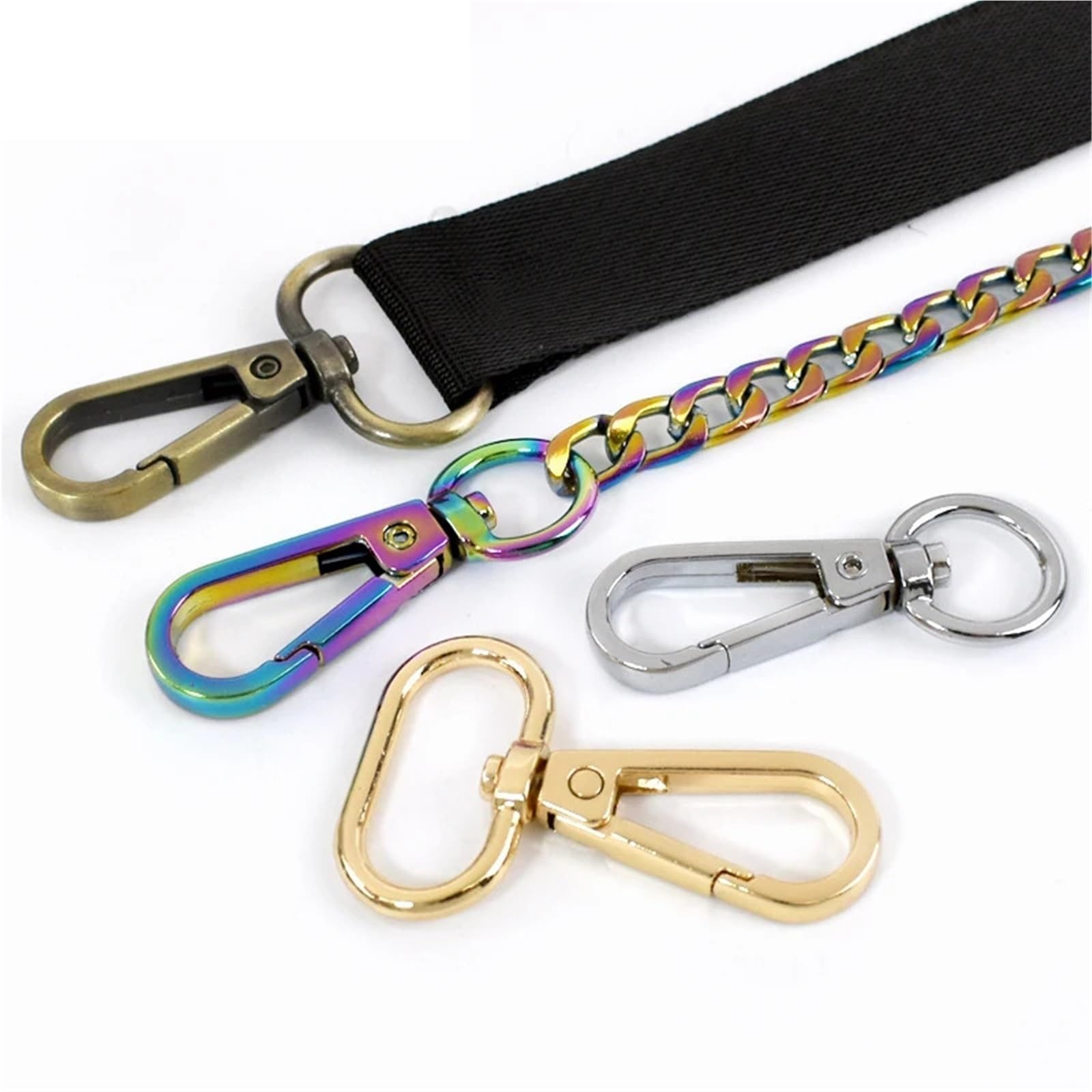 Ganchos De Metal Giratorio 10/20Pcs 13/16/20/25/32/38mm Swivel Lobster Buckle Metal Spring Clip Hook Snap Luggage Bag Strap Webbing(KGold,20mm-20Pcs)