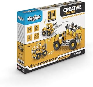 Engino Creative Builder- Tipper Truck 3-in-1, STEM Toys, Educational Toys for Kids 6+, STEM Projects for Inventors, STEM Building Toys, Gifts for Boys & Girls