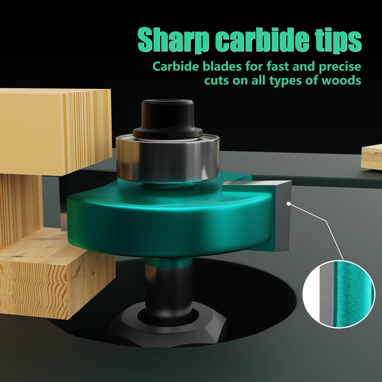 CSOOM Set di 20 frese per legno – Set di frese professionali in carburo con scatola per legno